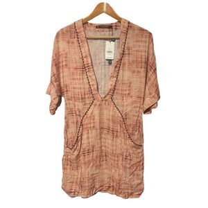 VIX PAULAHERMANNY Rust Cloe Caftan Swim Cover Resort Wear Vacation  Sz S NWT